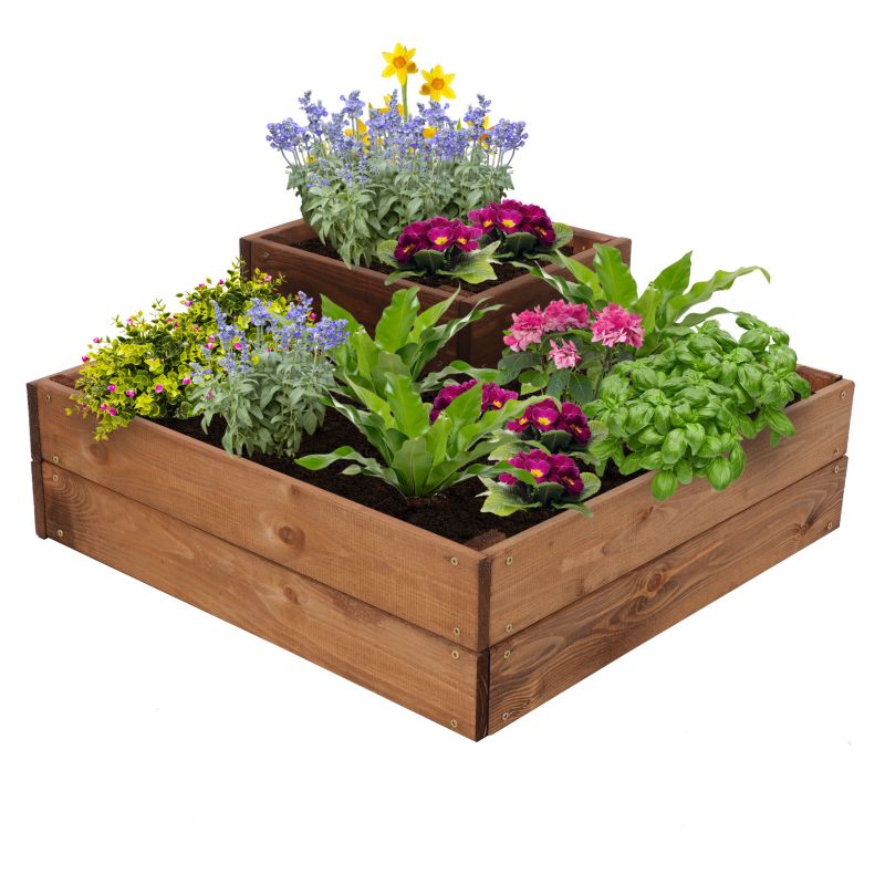 Zielnik kaskadowy narożny MODO24 drewniany 27x60x60 cm 1 szt.