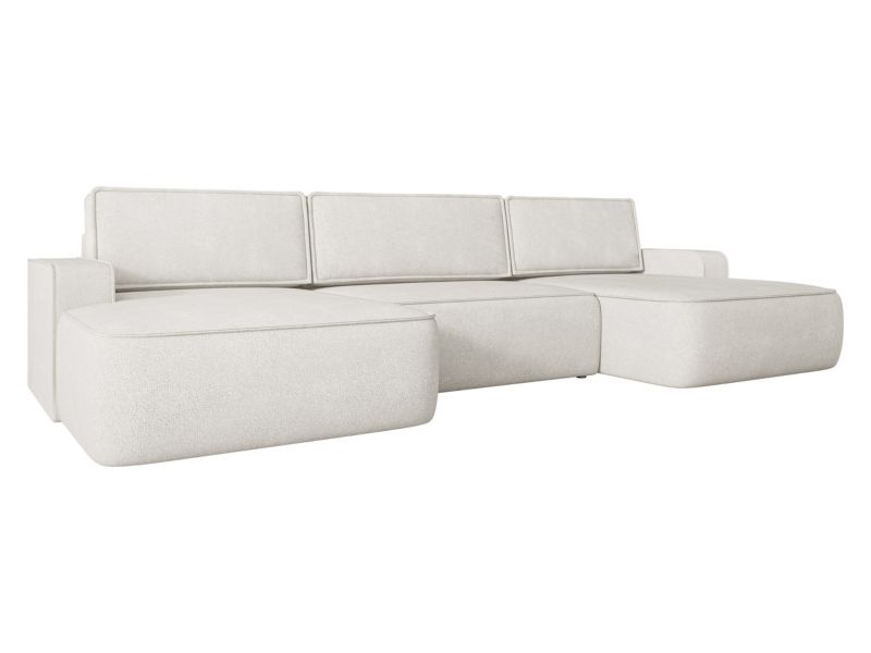 Narożnik z funkcją spania MIRJAN 24 Mono U biały papirus 1 szt.