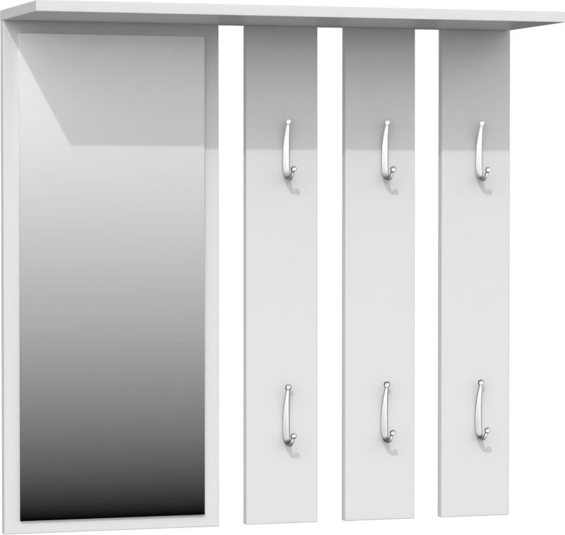 Wieszak Topeshop Opal Lustro Biel Mat 15x85x82 cm 1 szt.