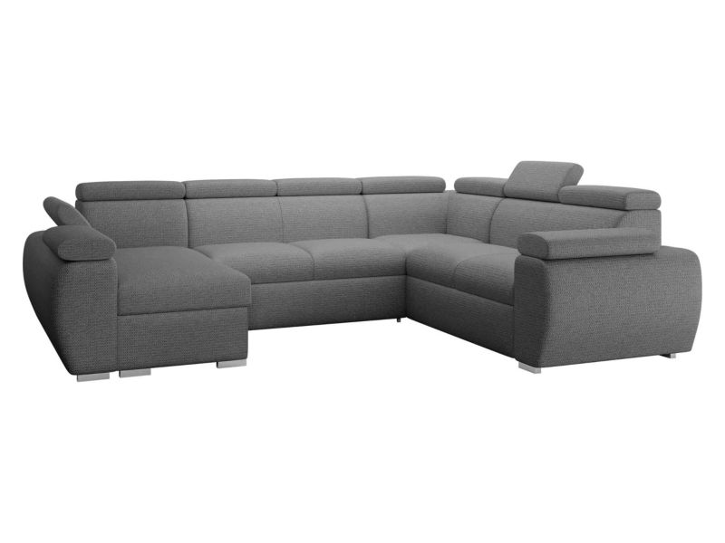 Narożnik z funkcją spania MIRJAN 24 Boston U lewy LC+2P+R+2R grafitowa plecionka 1 szt.