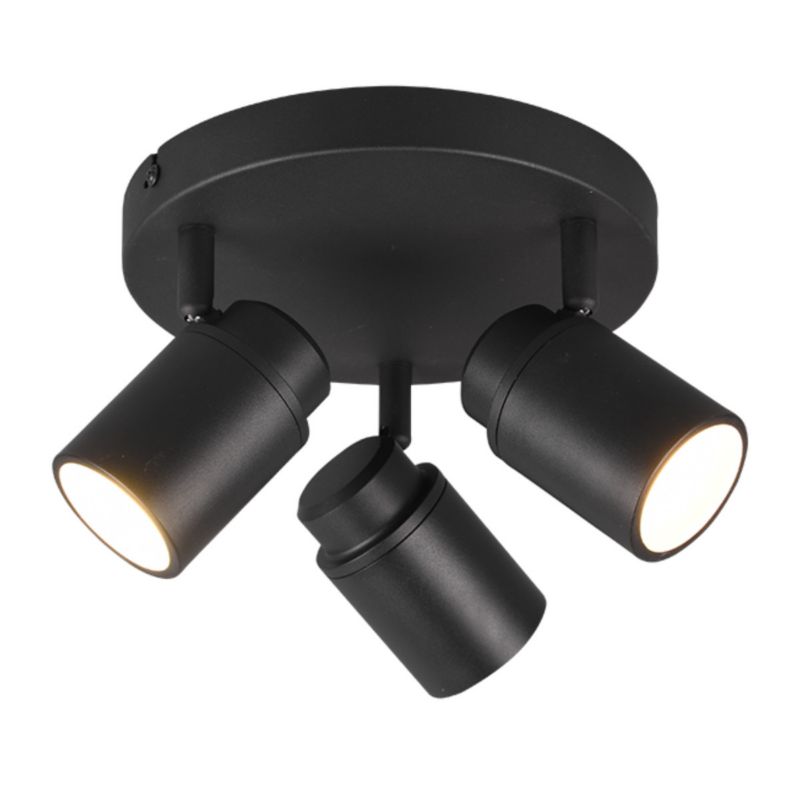 Oprawa sufitowa spot Trio Angelo czarny do łazienki 3 x GU10 x 5W IP44 wym: 20 x 20 cm - 1 szt.