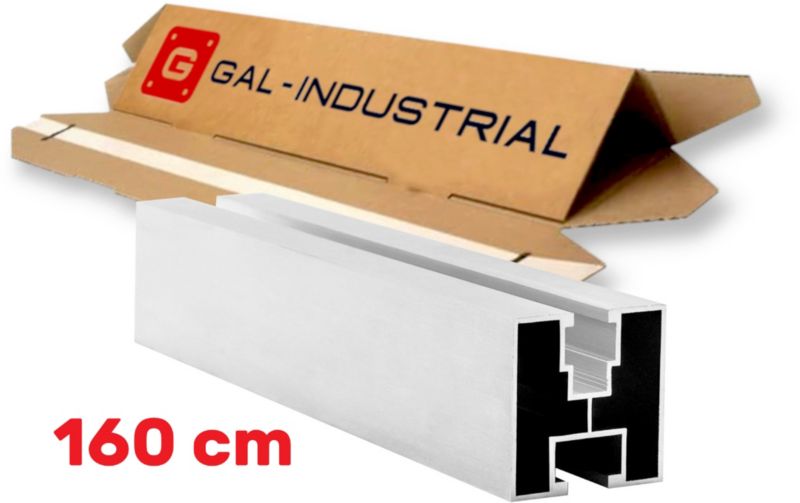 PROFIL MONTAŻOWY GAL-INDUSTRIAL PV DO PANELI SŁONECZNYCH SZYNA ALU SOLAR 160cm POD ŚRUBY S 1 szt.