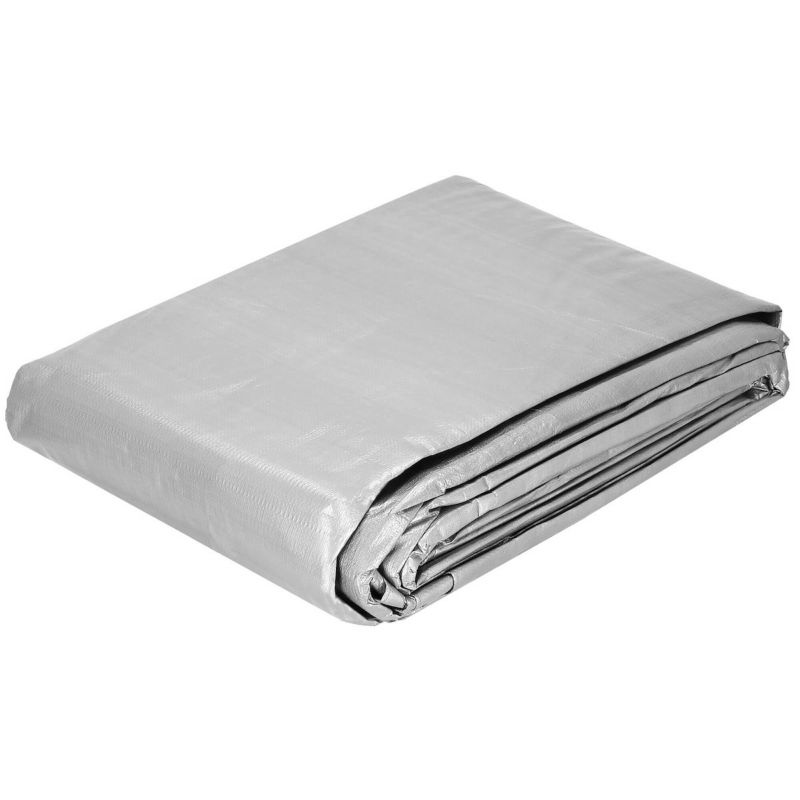 Plandeka Springos 2x4m 210g/m2 Springos gruba płachta ochronna szara 1 szt.