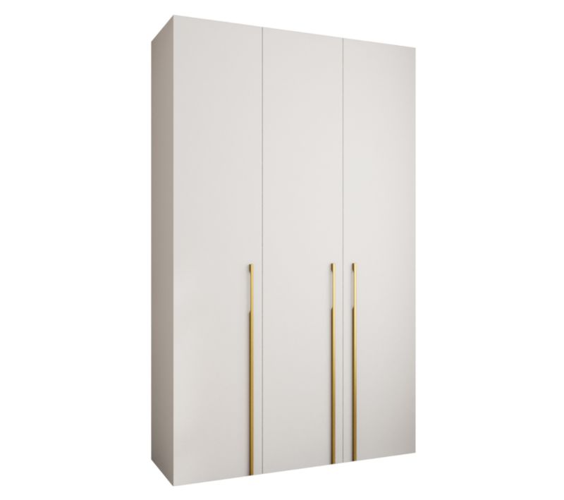 Szafa uchylna Garderoba COMO 3 150 (biały/złoty)