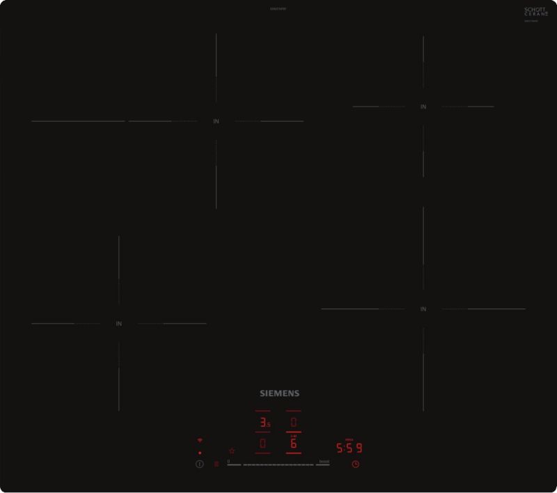 Płyta indukcyjna SIEMENS EH601HFB1E 60 cm czarna ceramika 1szt.
