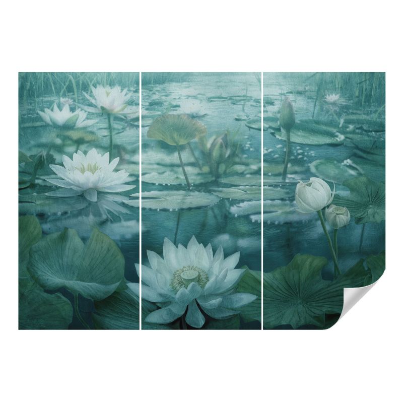 Fototapeta samoprzylepna Wallfluent 312x219 cm Wodne kwiaty Dla Miłośników Natury I Spokoju 1 szt.
