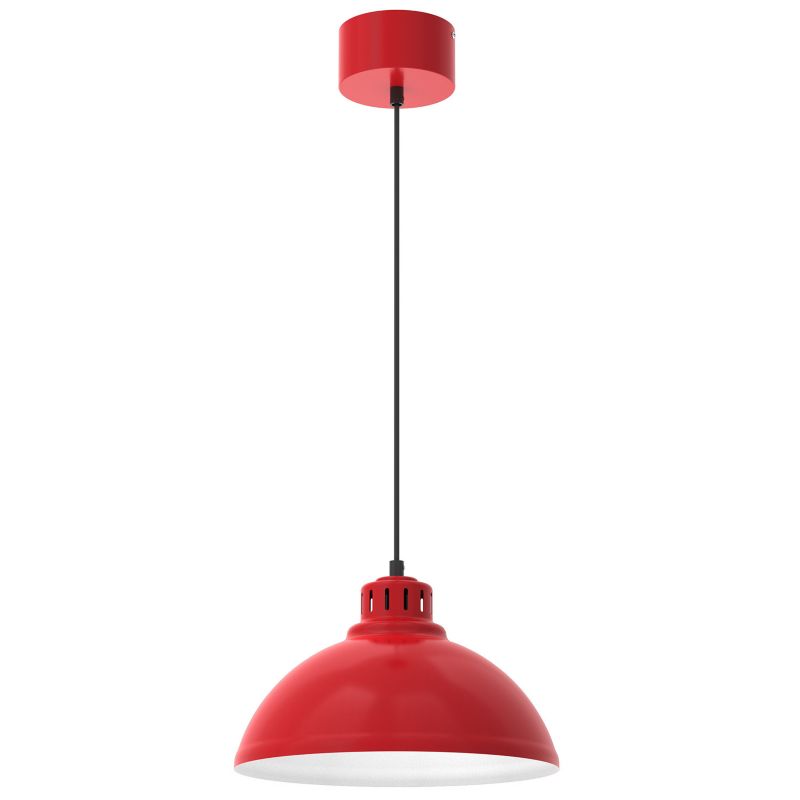 Lampa wisząca Luminex Sven czerwony matowa-biała-czarna wym: 115 x 30 x 30 cm 1xE27 x 15W 1 szt.