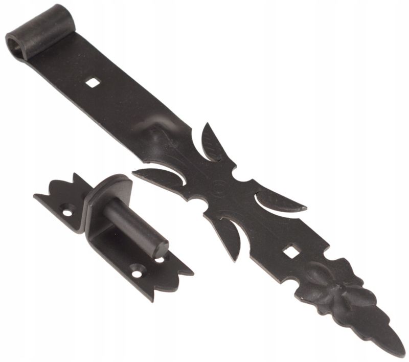 Zawias FEINZ Pasowy Kuty Ozdobny Do Drzwi 400 Mm + Zaczep Hak Malowanie Proszkowe 1 szt.