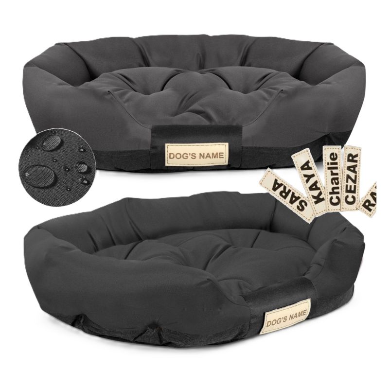 Legowisko dla psa Aio Factory personalizowane wodoodporne czarne 100x75 cm 1szt