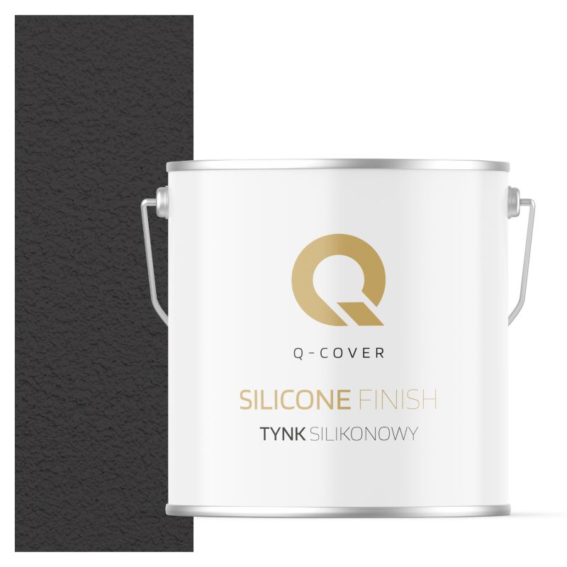 Tynk Silikonowy Elewacyjny Baranek 3.0mm Q-Cover Czarny F268 7KG