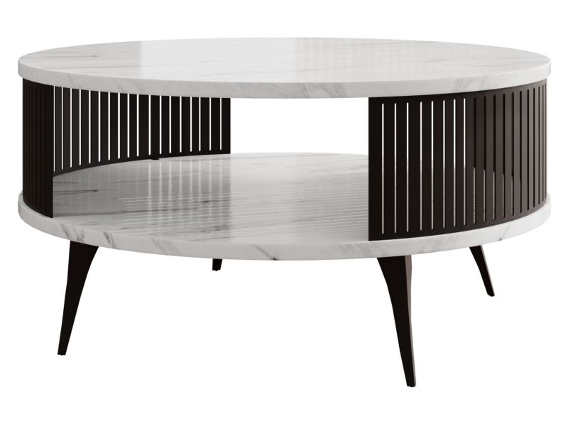 Stolik kawowy MIRJAN 24 Roenni czarny/marmur bianco 1 szt.