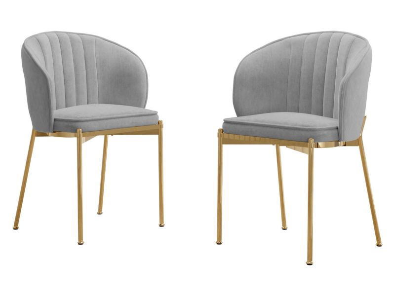 Komplet dwóch nowoczesnych krzeseł MIRJAN 24 Muz DC-1259/GL szary 2 szt.
