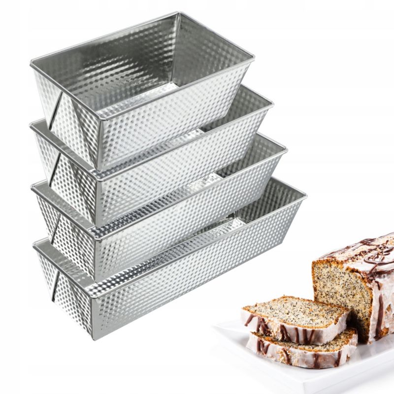 Forma Do Pieczenia KADAX Keksówka Zestaw XXL Srebrny 4szt