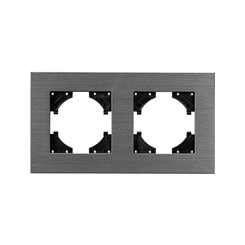 Ramka podwójna ViPlast ALUMINIUM pozioma Srebrna Seria 879-23A ViP 1 szt.