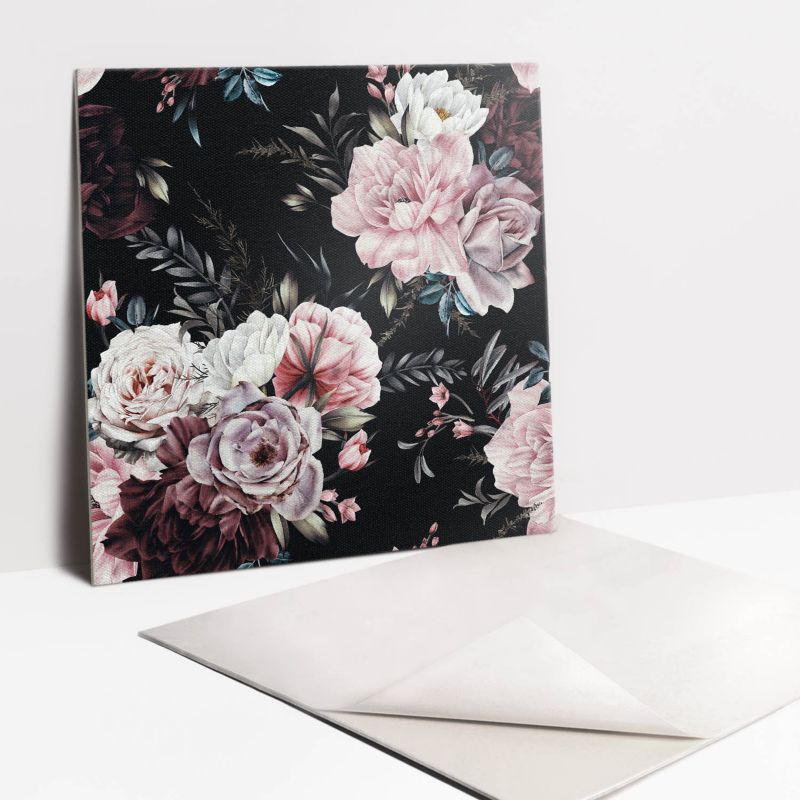 Kafelki samoprzylepne Tulup 30x30 cm Kolorowe kwiaty 9 szt. III