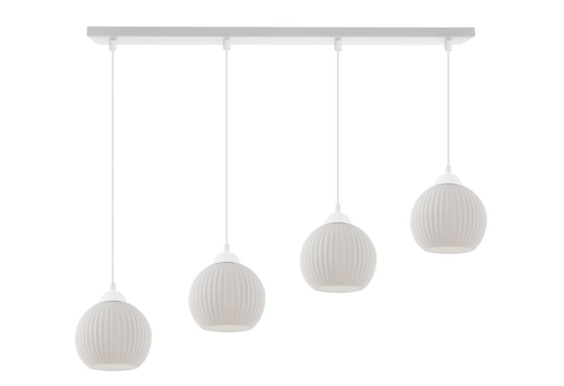 Lampa sufitowa wisząca Light Home LH Riffle Kula 4x E27 60W biały 1szt.