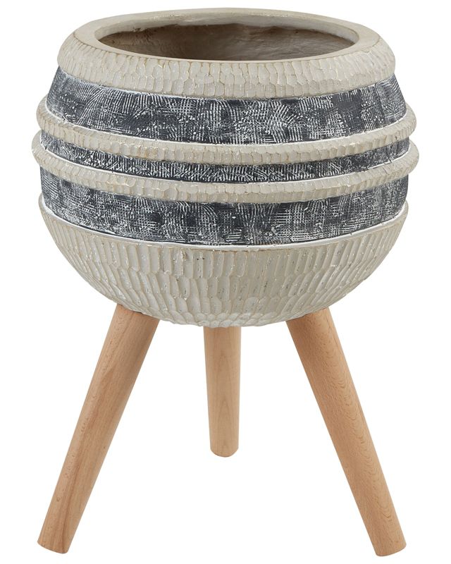 Doniczka na nóżkach Athyrium Ceramika Beżowy 1 szt.