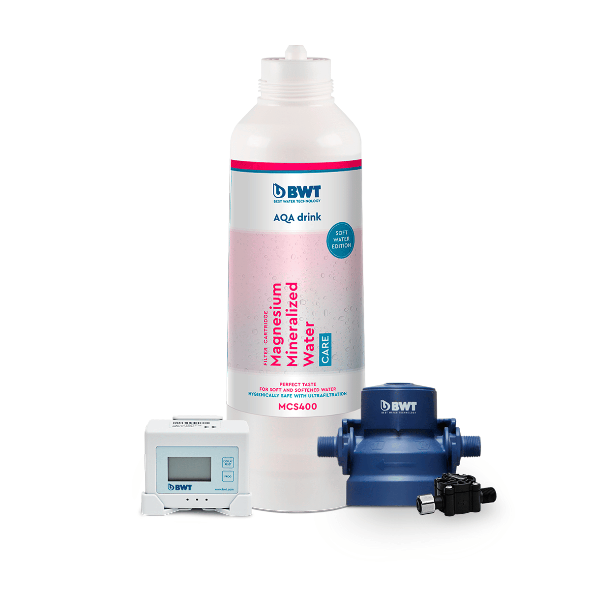 BWT AQA drink Pure Soft Set. Głowica + licznik + wkład MCS400, do wody miękkiej (240100907).