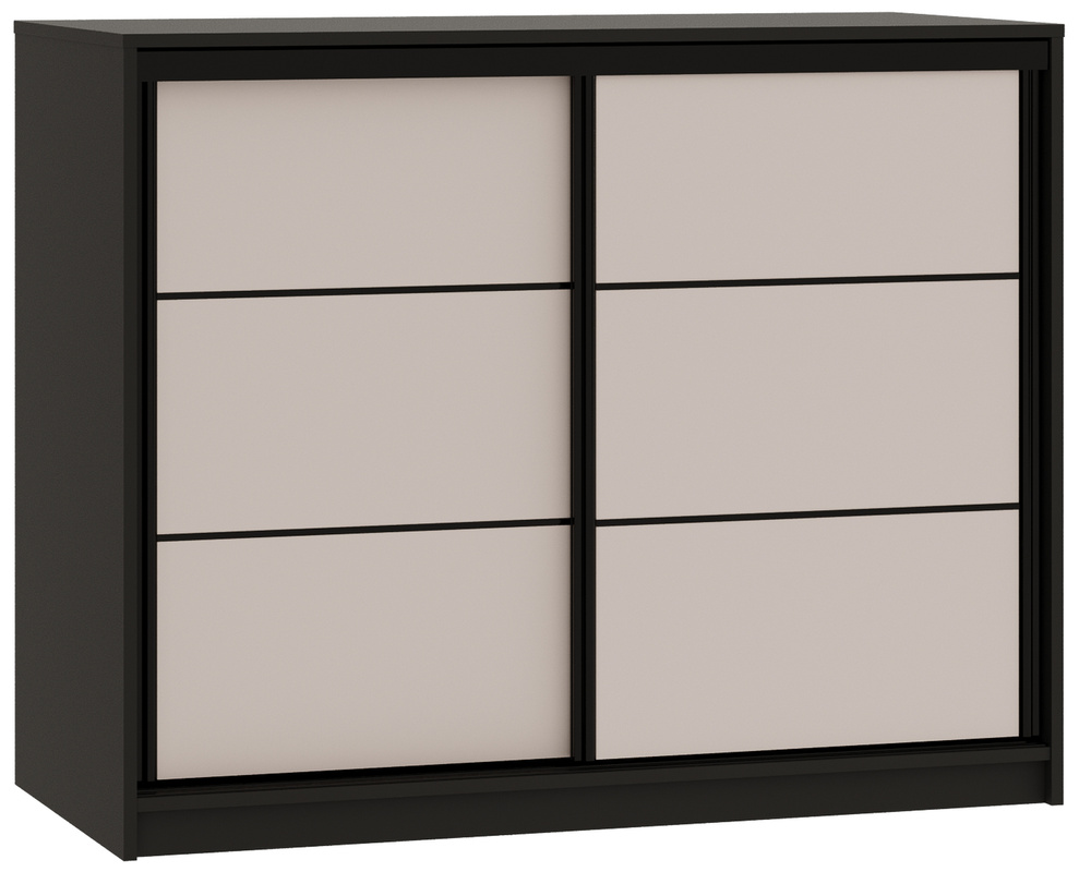 Komoda 120 cm z szufladami i drążkiem do sypialni LOFT