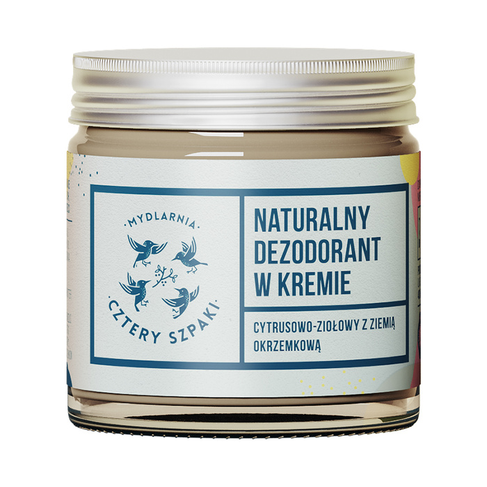 4 Szpaki Dezodorant w kremie cytrusowo-ziołowy, 60 ml