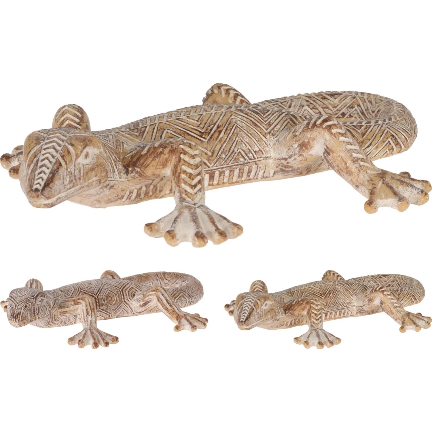 Dekoracja Jaszczurka ceramiczna, mix wzorów - 28 cm