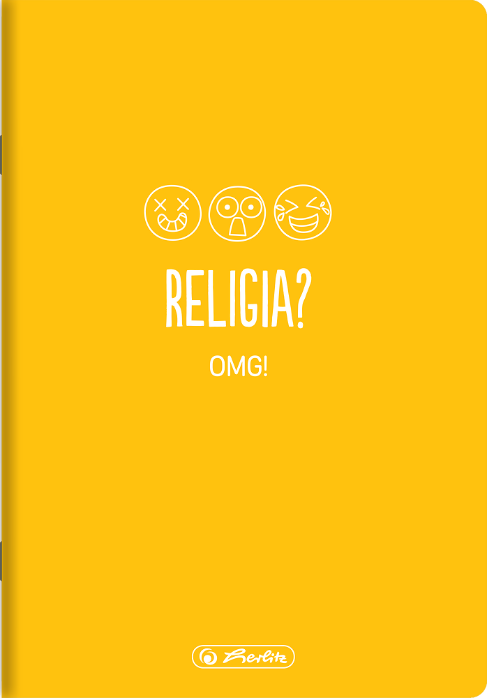 Zeszyt przedmiotowy w kratkę Herlitz Religia, A5, miękka oprawa, 60 kartek, żółty