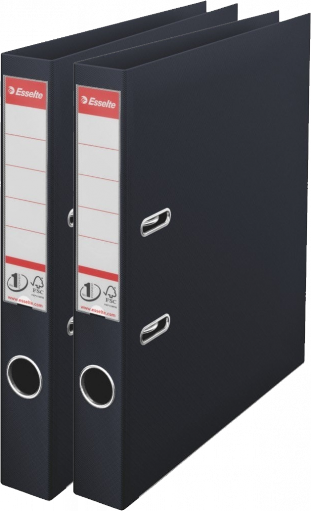 2x Segregator A4 Esselte Vivida No.1 Power, 50mm, do 350 kartek czarny
