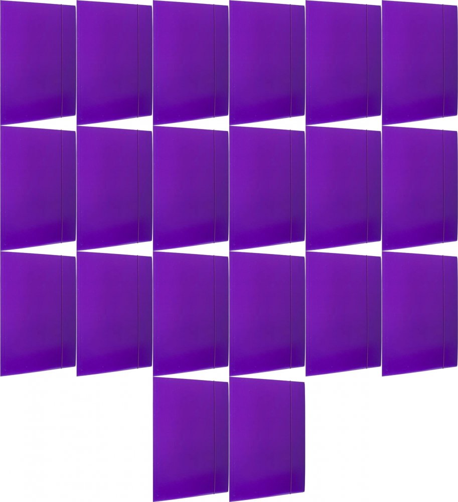 20x Teczka kartonowa z gumką lakierowana Barbara, A4, 3mm, fioletowy