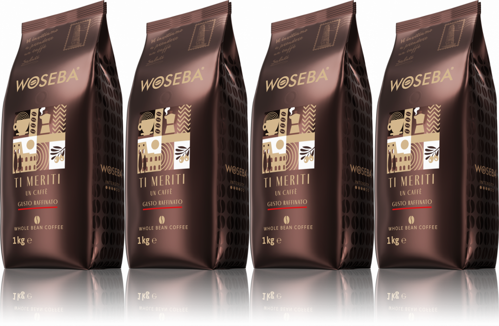 4x Kawa ziarnista Woseba Ti Meriti Gustro Raffinato, 1kg