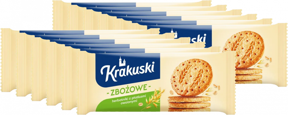 12x Herbatniki Krakuski, zbożowy, 201g
