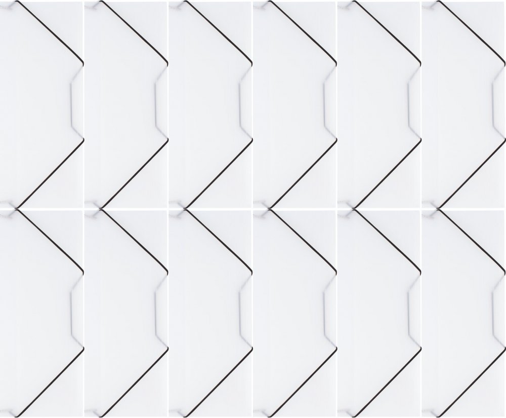 12x Teczka plastikowa z gumką D.Rect, A4, 40mm, transparentny
