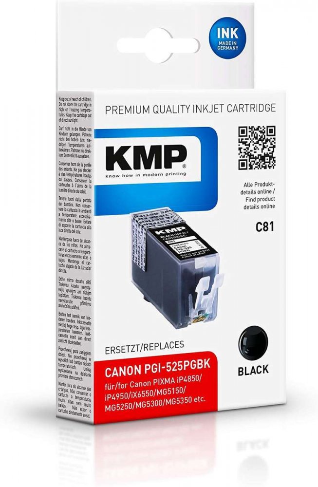Tusz KMP C81 (PGI-525PGBK), 19ml, black (czarny)