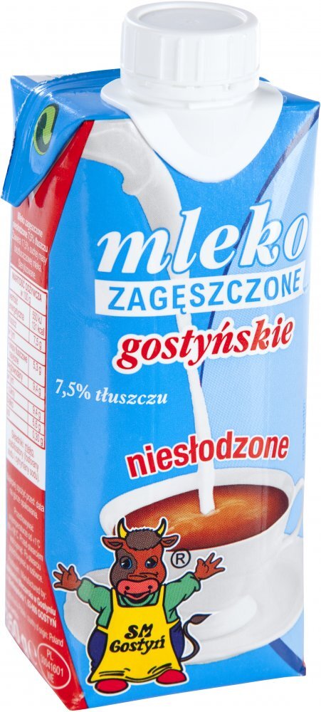 Outlet: WAŻNY DO 2026-03-11 Mleko zagęszczone niesłodzone Gostyń, 7.5%, 350g