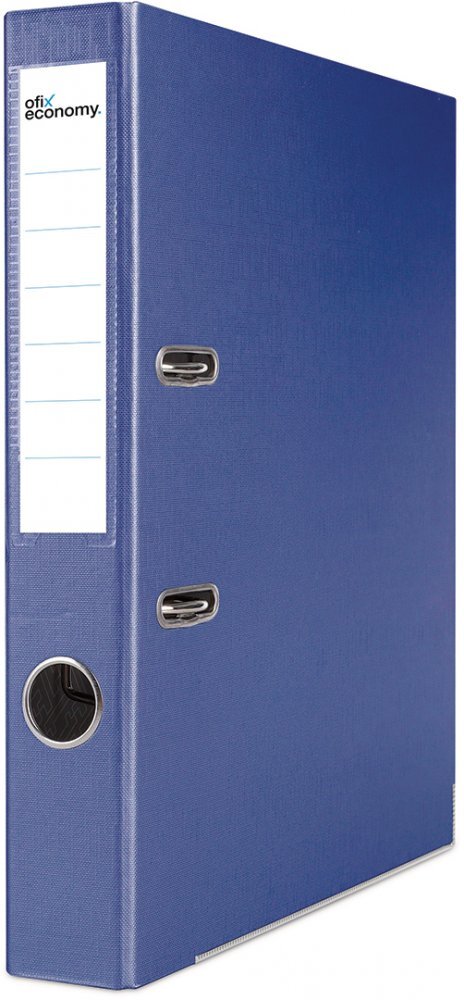 Segregator A4 Ofix Economy, z wyklejką, 50mm, do 350 kartek, granatowy