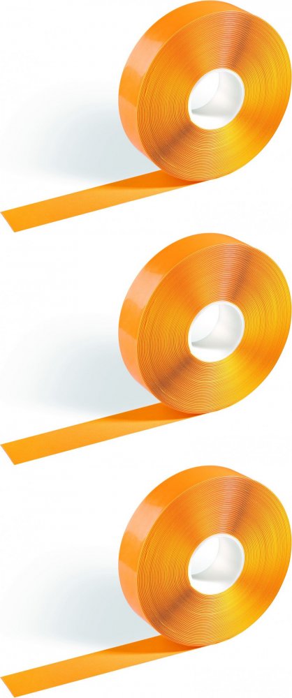 3x Taśma ostrzegawcza podłogowa Durable Duraline, 50mmx30m, żółty