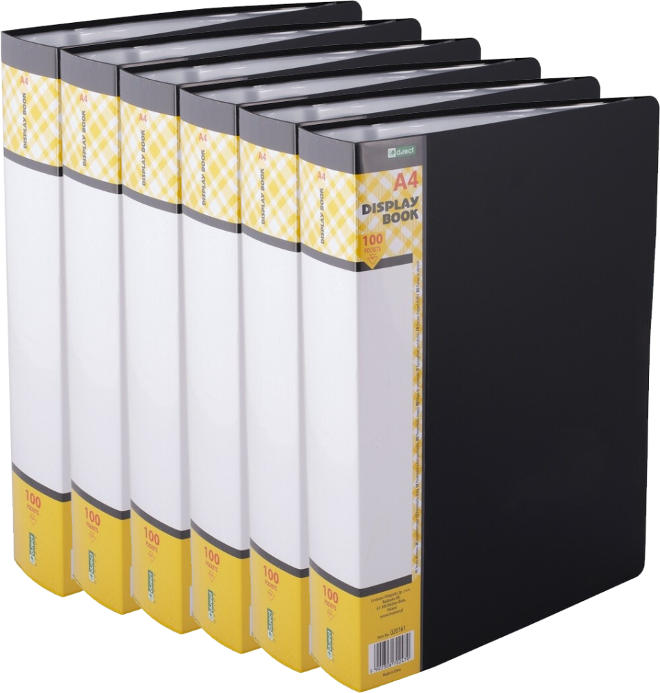 6x Album ofertowy D.Rect, A4, 100 koszulek, czarny
