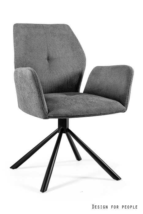 Krzesło obrotowe ALICE tkanina lub eko-skóra czarny lub szary