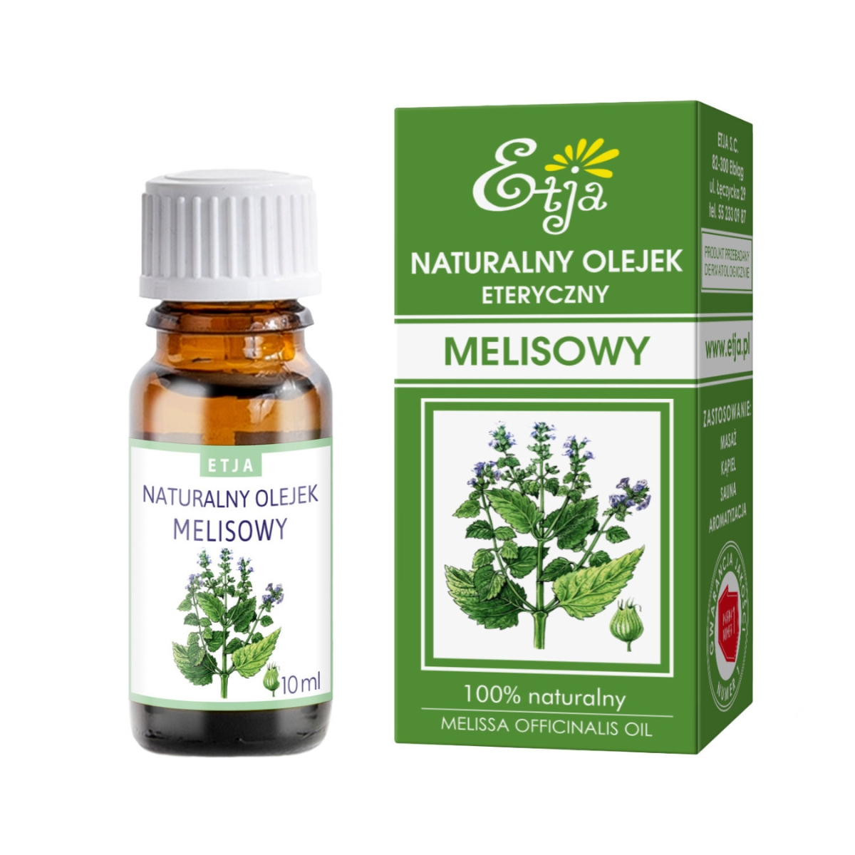 Etja - naturalny olejek eteryczny, melisowy, 10 ml