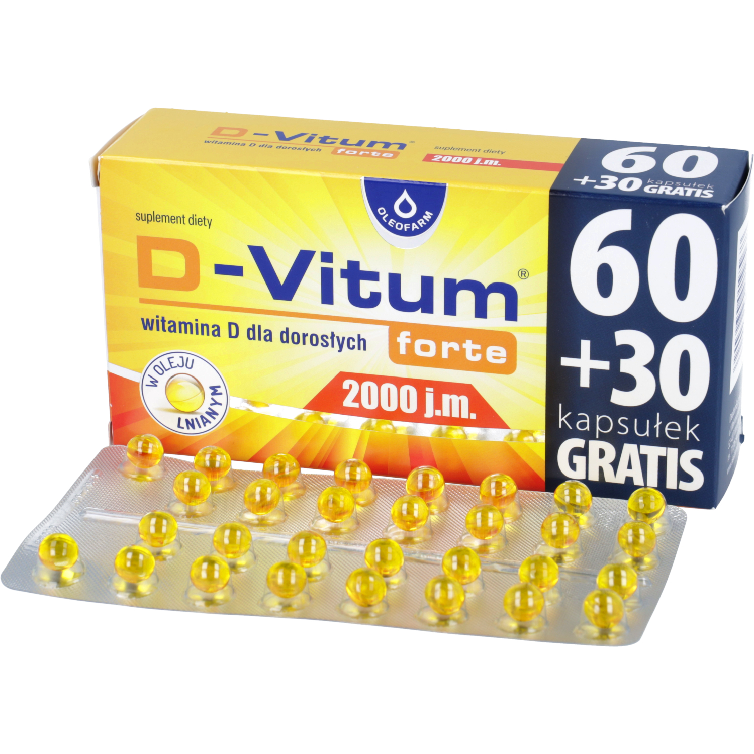 D-vitum forte 2000 j.m., 90 kapsułek
