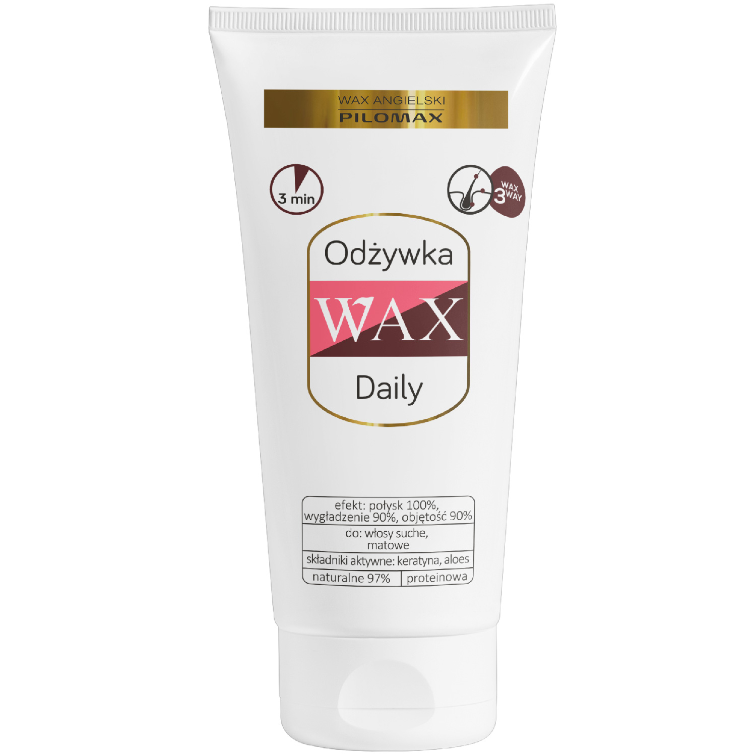 Wax pilomax daily - odżywka keratynowa do włosów suchych i zniszczonych, 200 ml