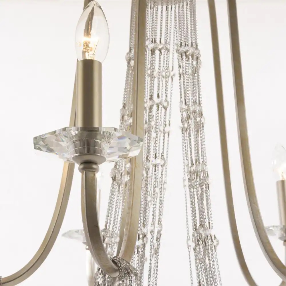 CosmoLight Madrid lampa wisząca 5x60W szampan/kryształ P05165CP