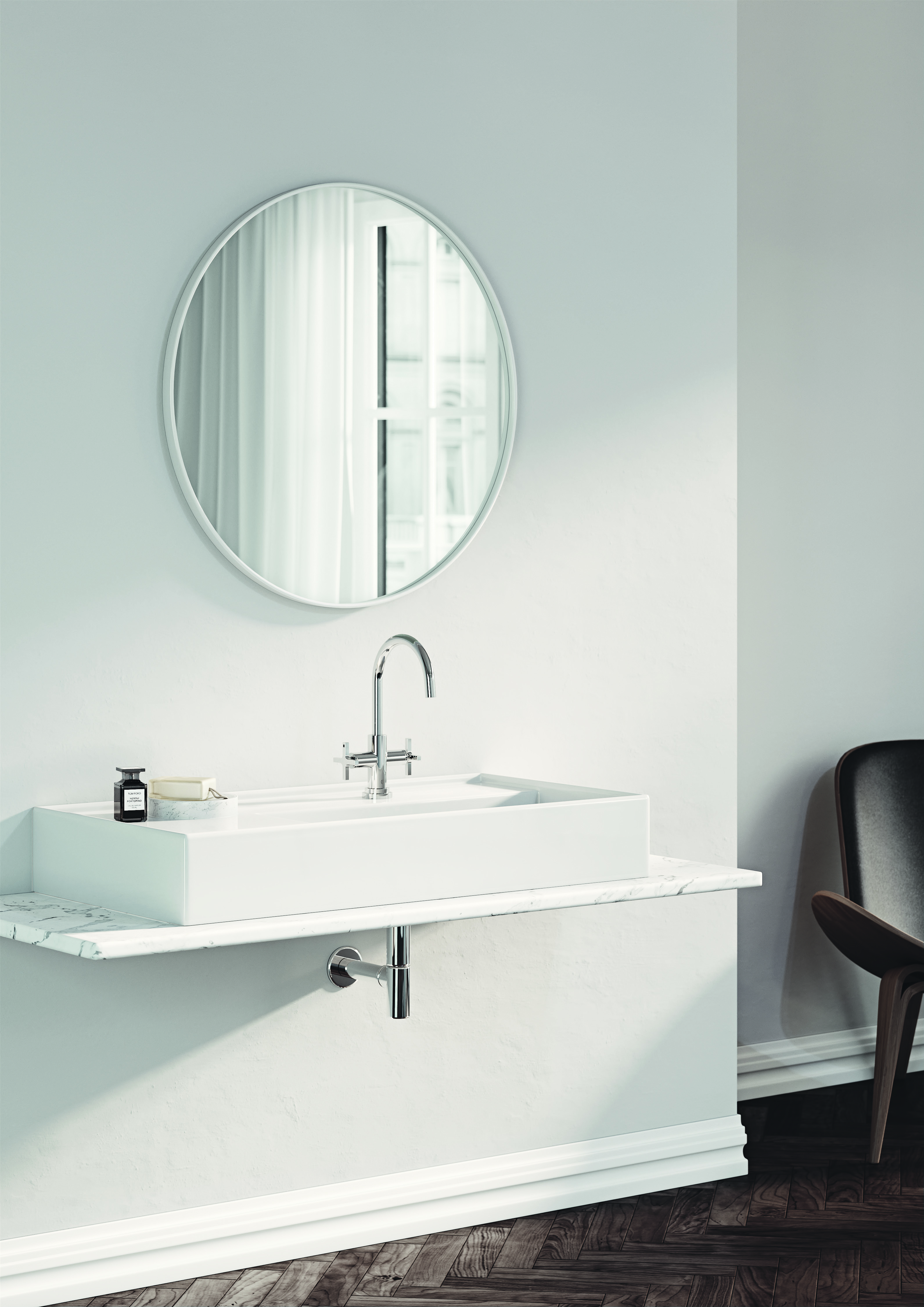 Kludi Nova Fonte Classic bateria umywalkowa stojąca chrom 201180520