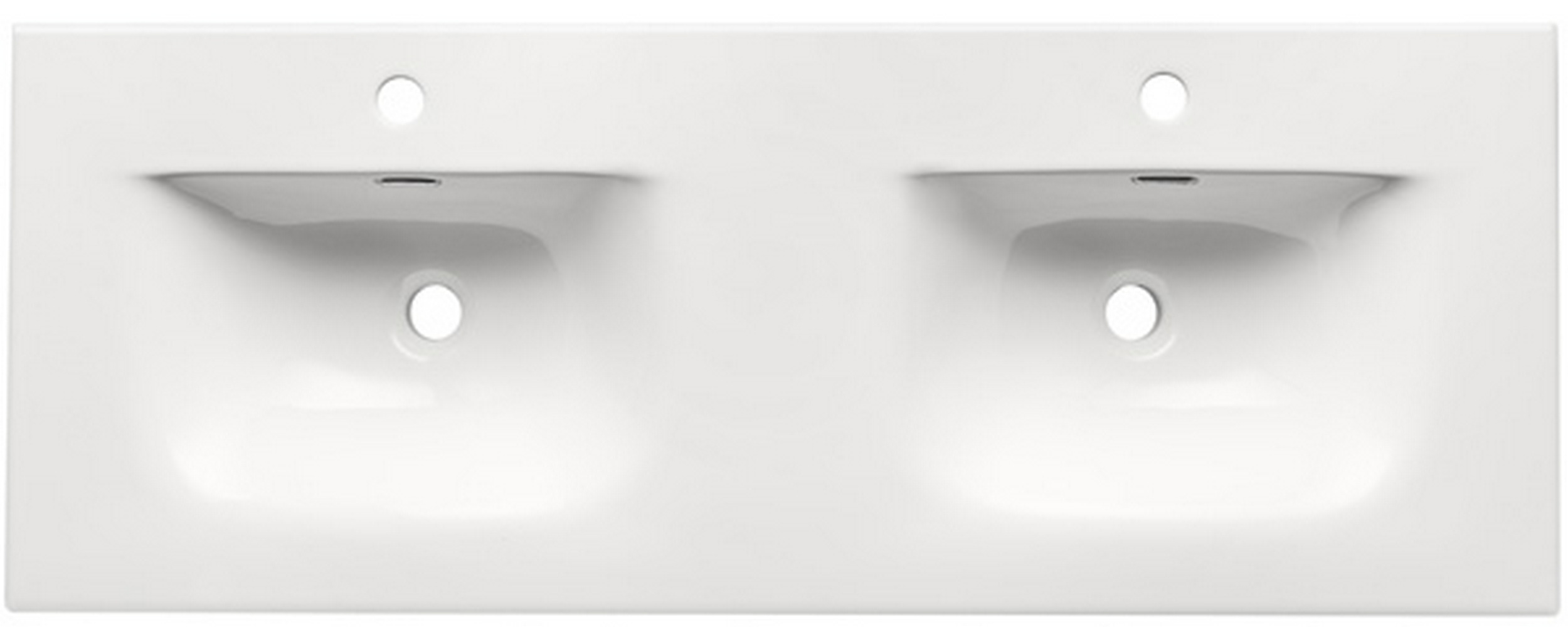 Comad Sky umywalka 121x46 cm wpuszczana prostokątna biały połysk SKY120D-8099