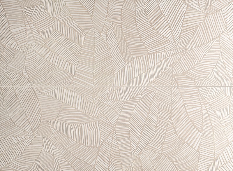 Tubądzin Pure Leaves dekor ścienny 89,8x65,8 cm beżowa