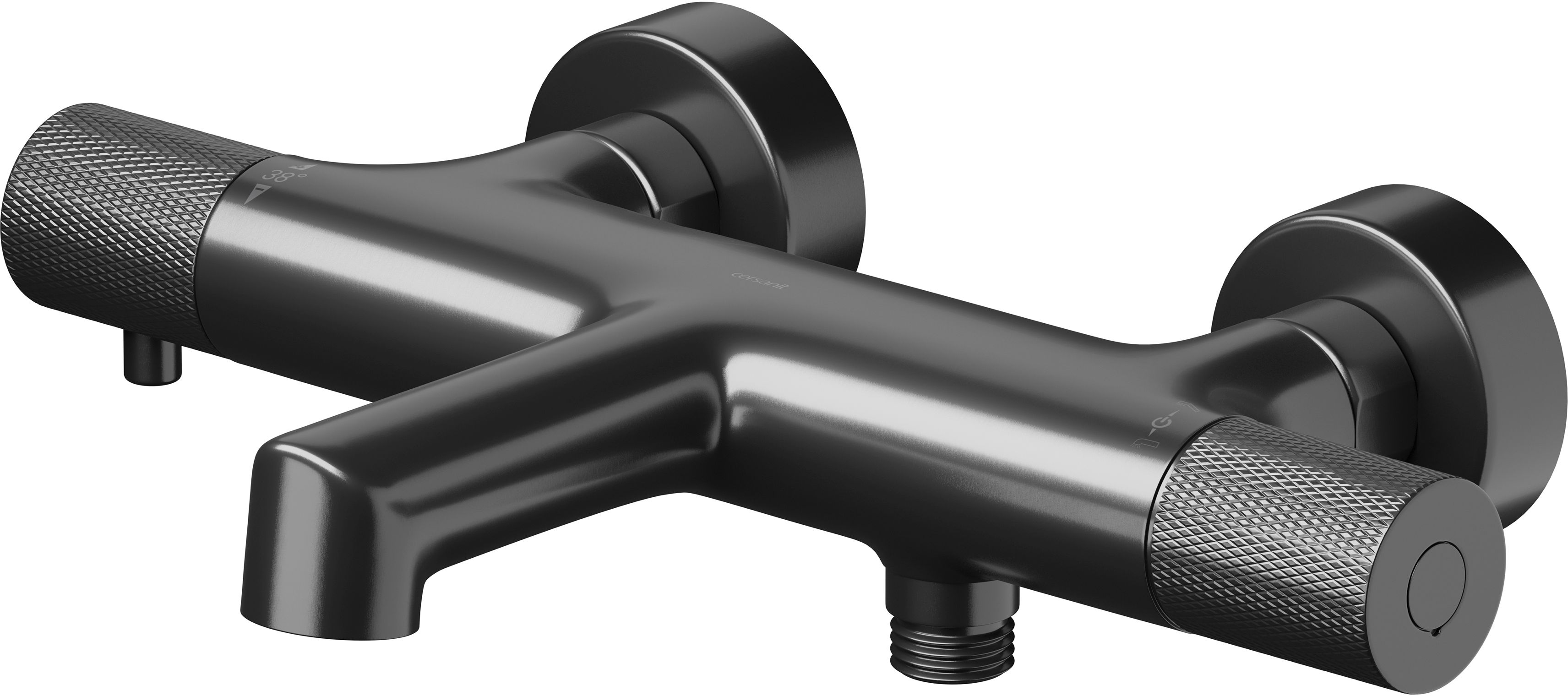 Cersanit Zen bateria wannowo-prysznicowa ścienna termostatyczna gun metal S951-569 - Wysyłka w 24h