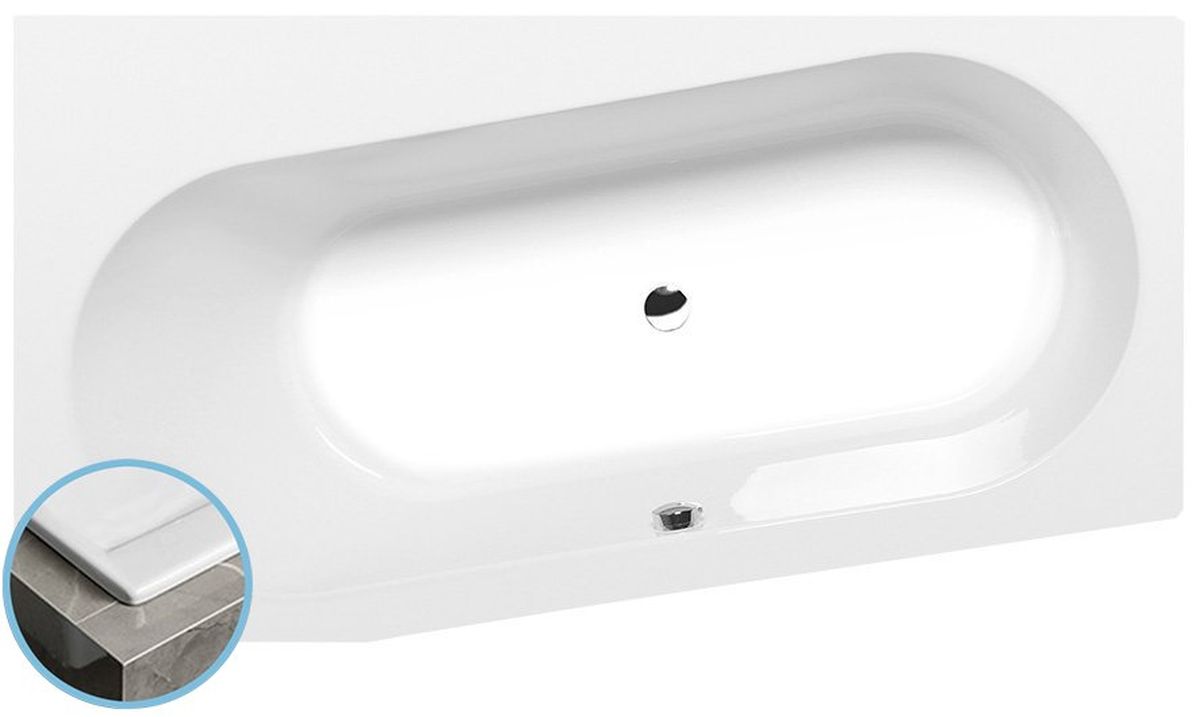 Polysan Astra W Slim wanna narożna 165x90 cm lewa biała 30611S