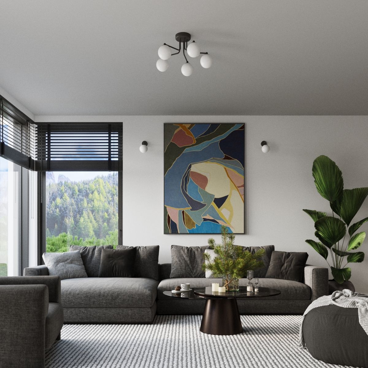 Sollux Lighting Astral kinkiet 1x8 W biały-czarny SL.1661