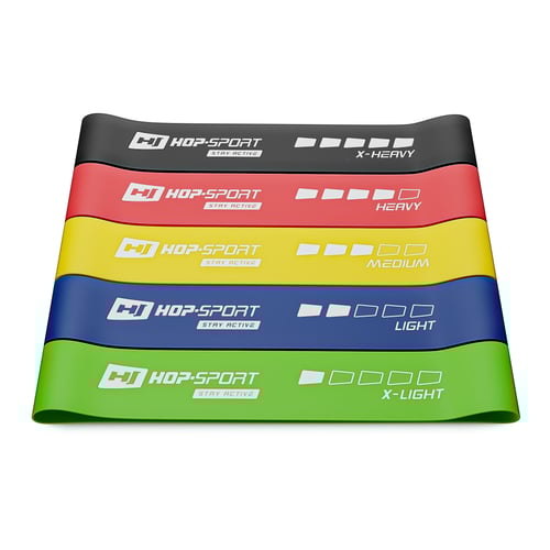 Zestaw taśm oporowych 600x50mm wielokolorowe