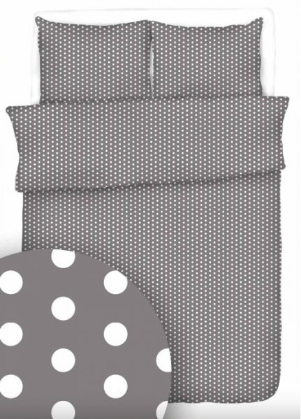 Poszewka 50x70 - KORA PREMIUM, 100% bawełna wz. Grochy