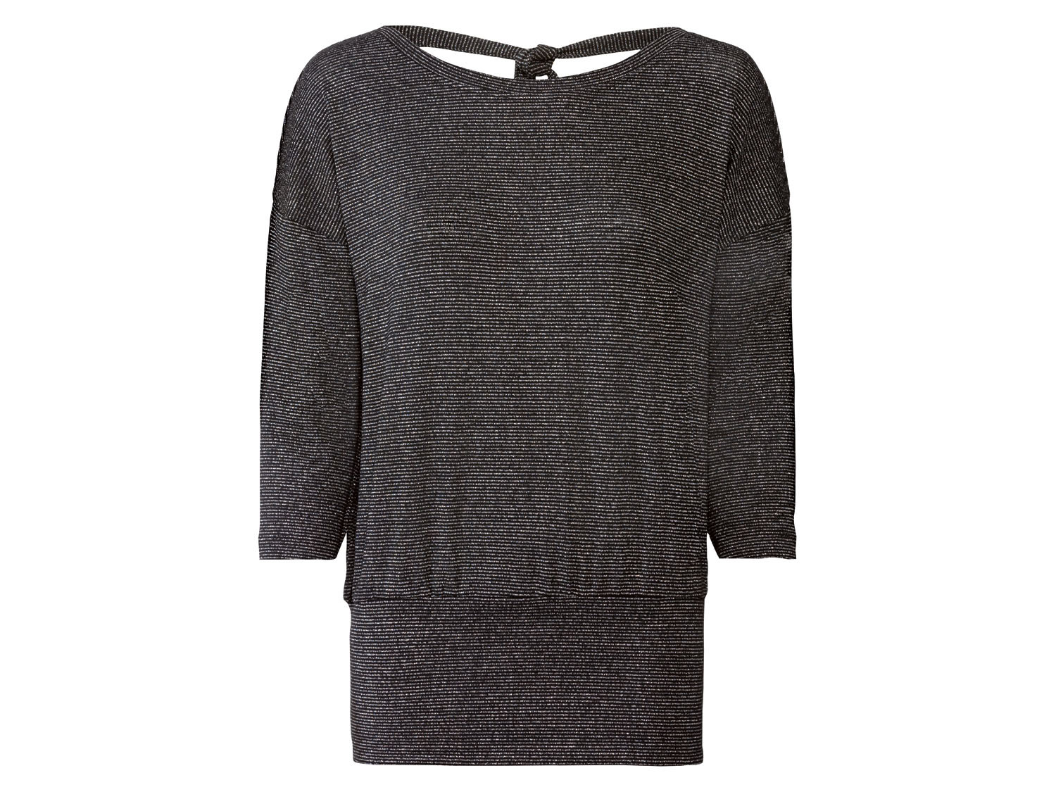 esmara Sweter damski z błyszczącą nitką Czarny/ srebrny, M40/42